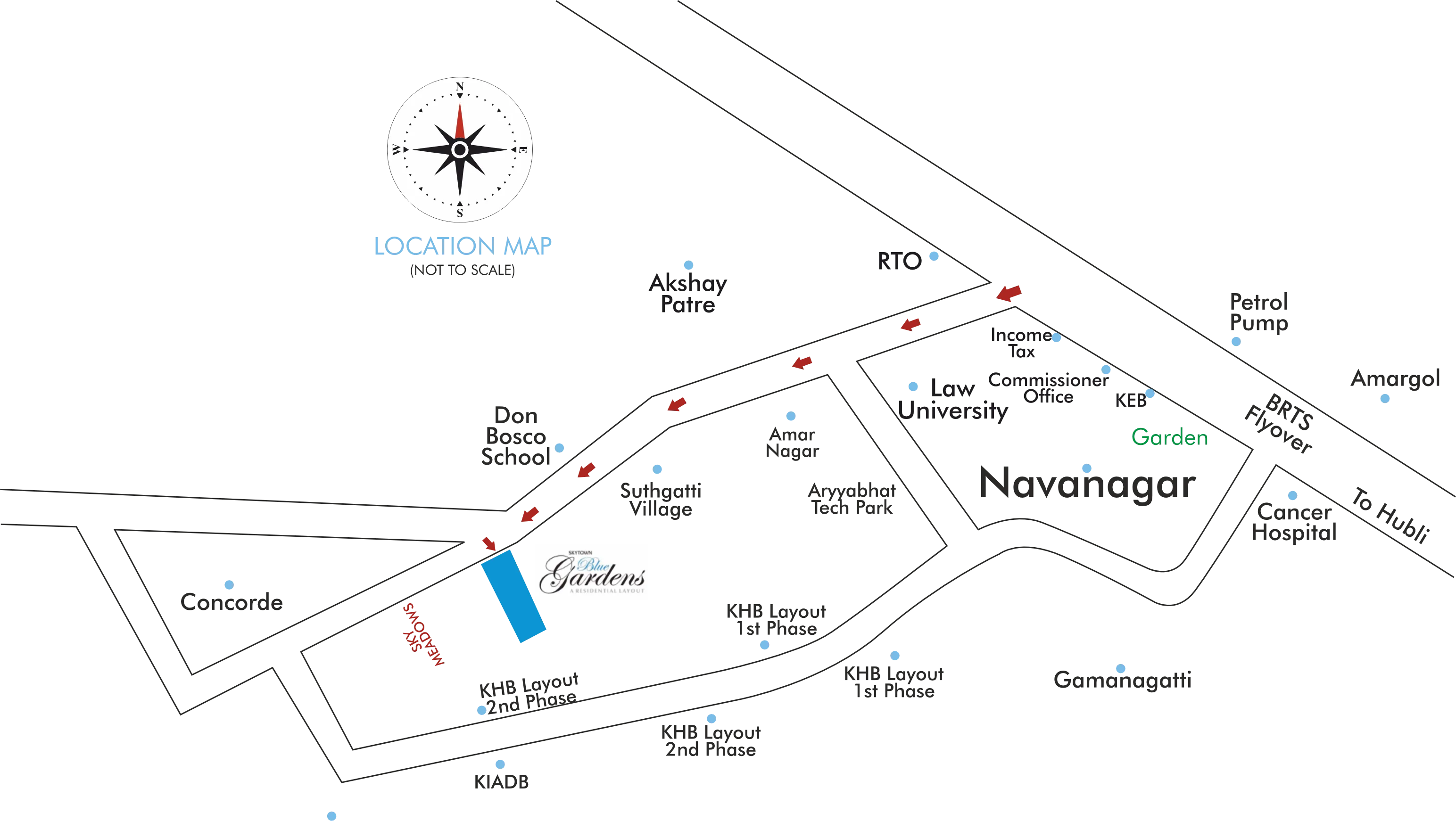 Location map for SKYTOWN BLUE GARDENS
