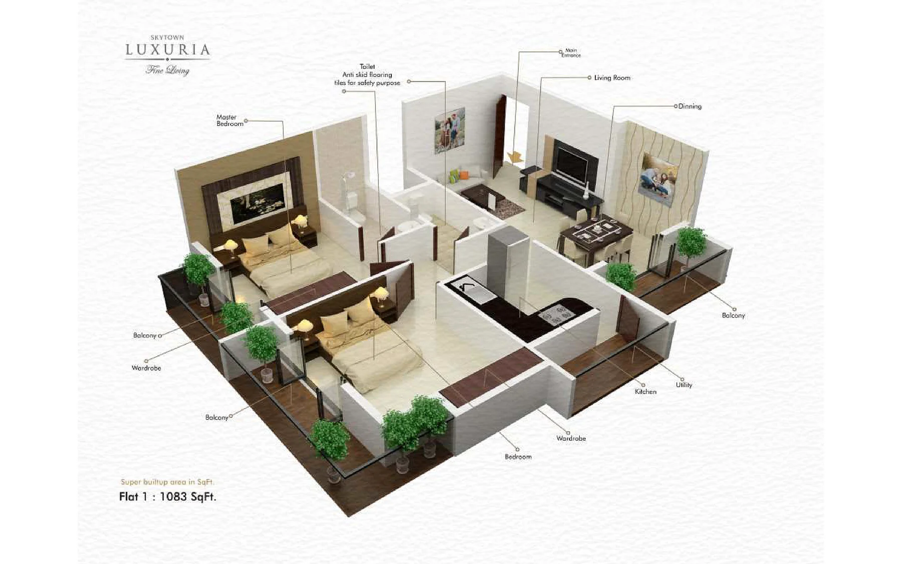 SKYTOWN LUXURIA Floor Plan 2