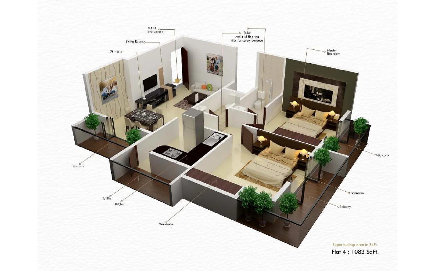 SKYTOWN LUXURIA Floor Plan 5