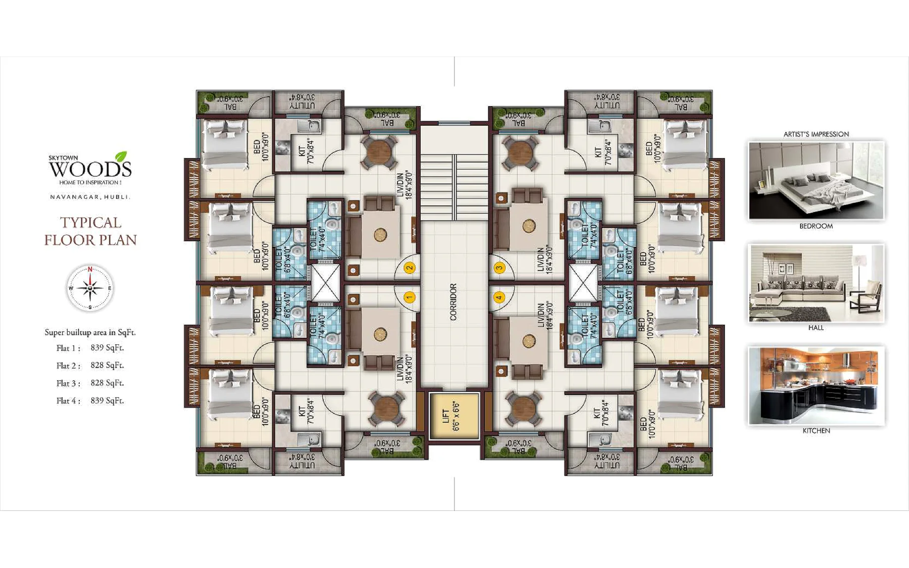 SKYTOWN WOODS Floor Plan 1