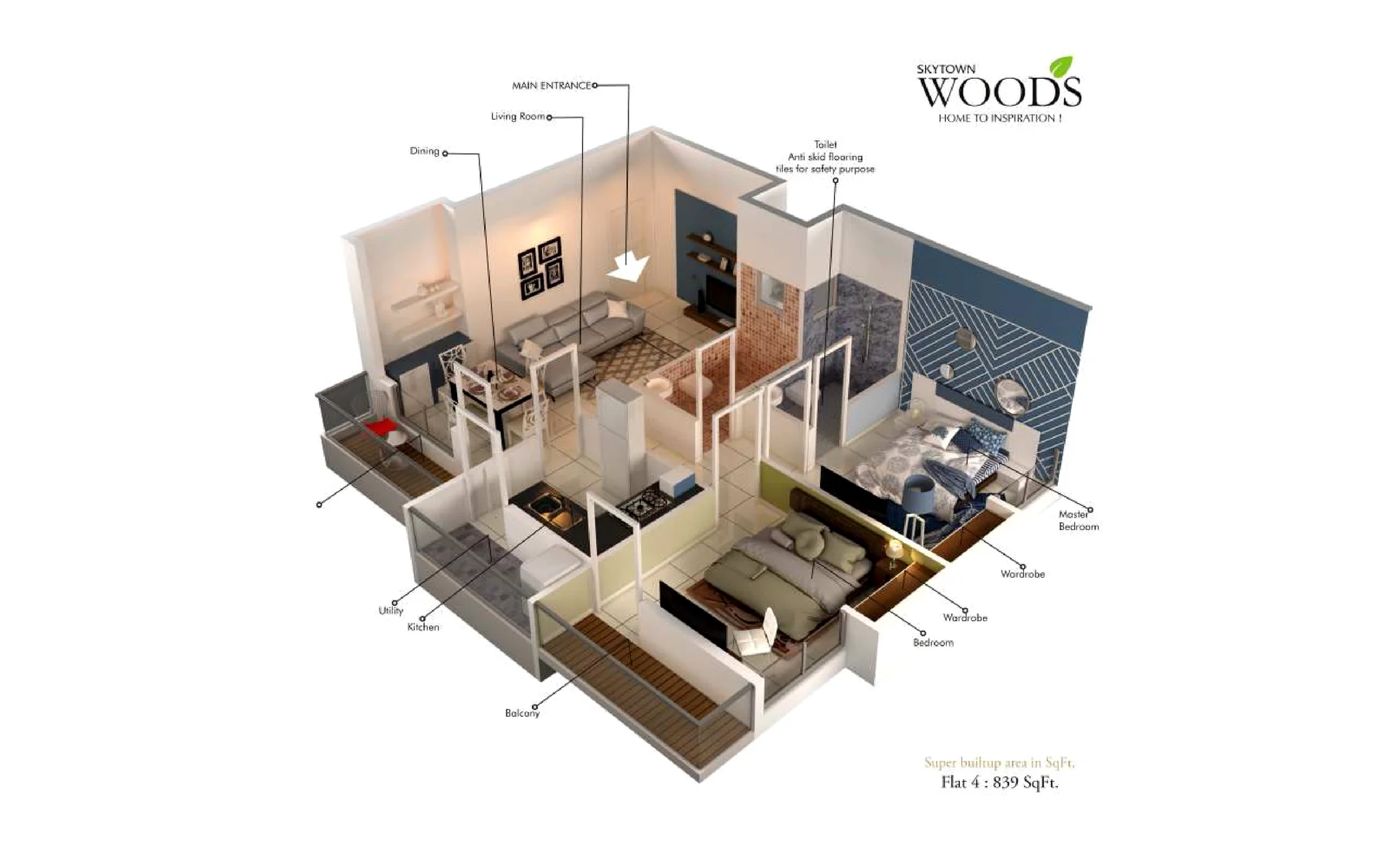 SKYTOWN WOODS Floor Plan 6
