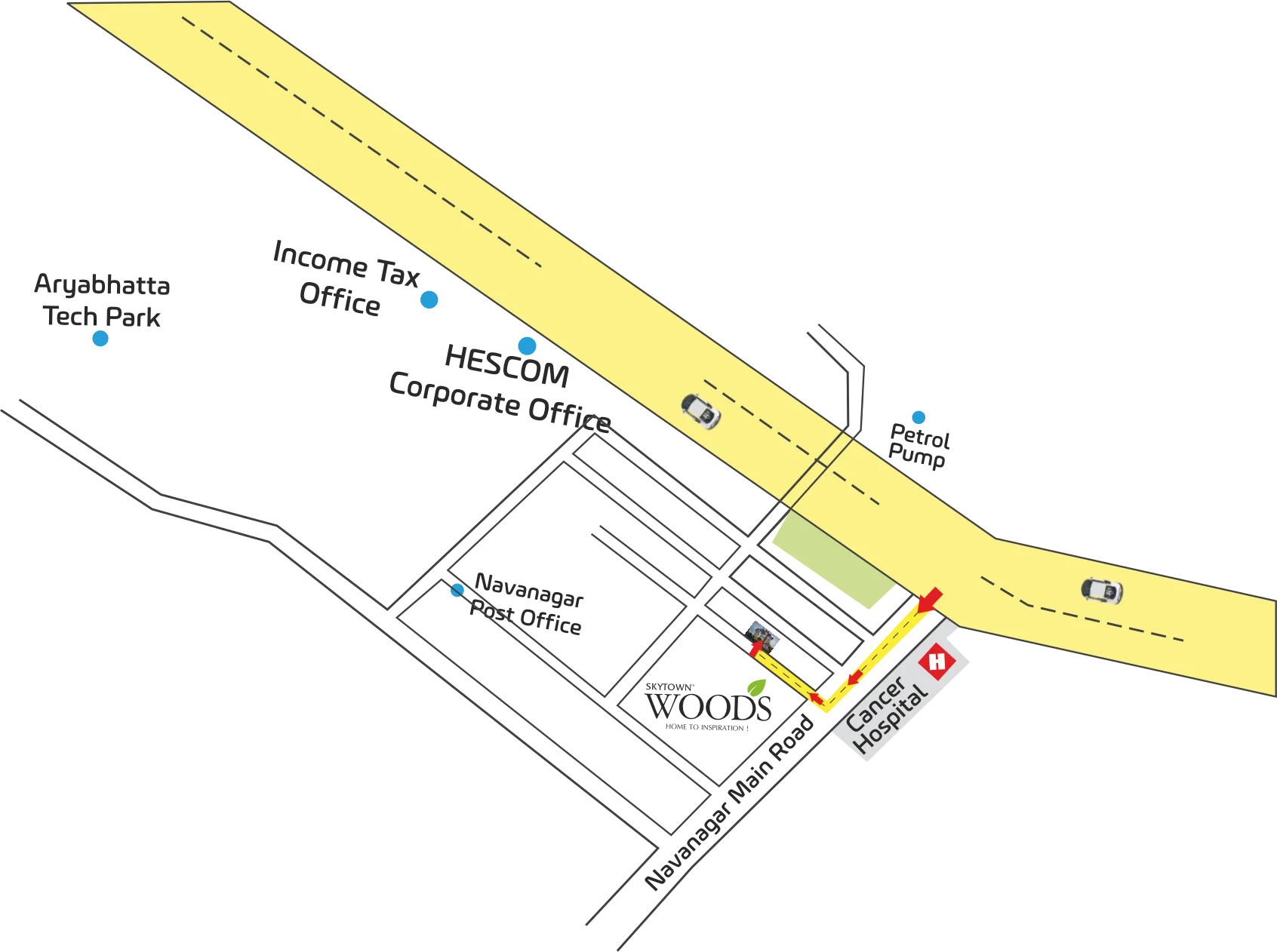 Location map for SKYTOWN WOODS